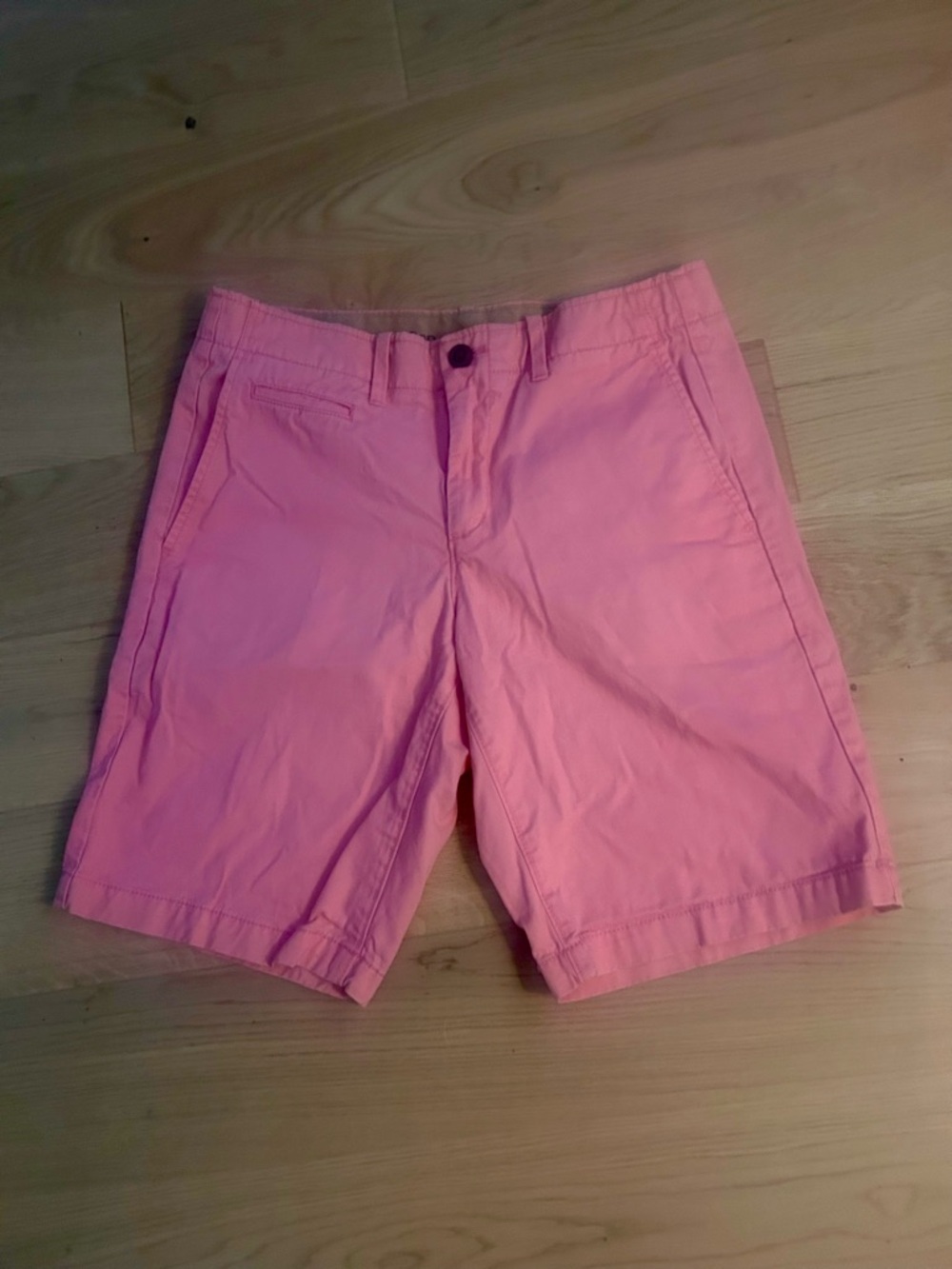 Gap, Mens, Lived In 10” Shorts, Size 30, Pink